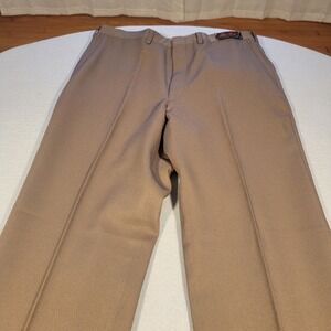 Vintage Jaymar Life o' Ease Dress Pants Mens 33 Reg Taupe USA Made Unhemmed NWT